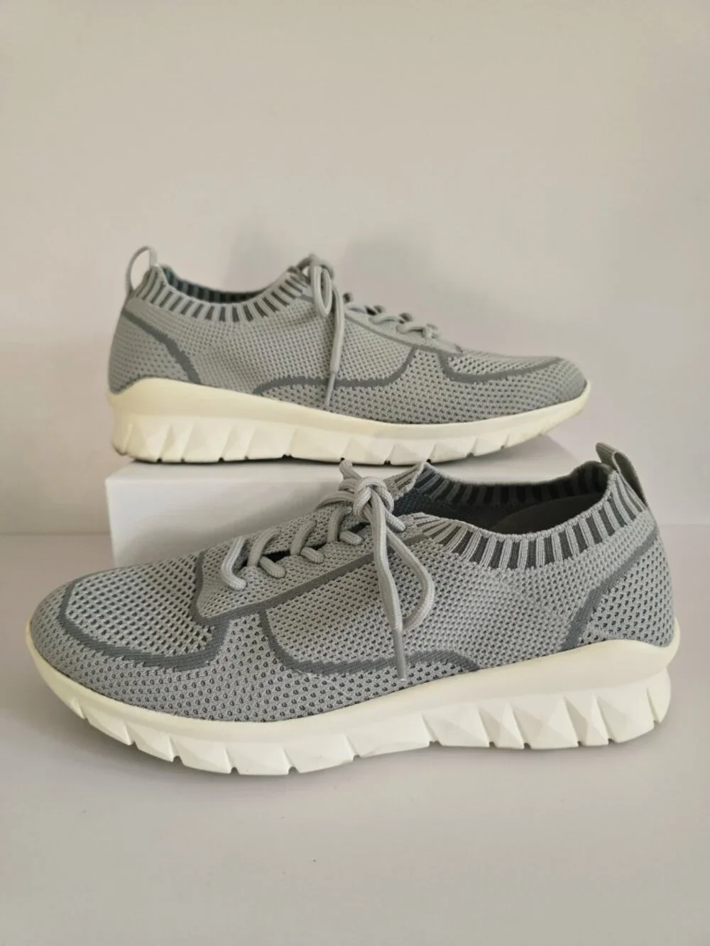 Naot Galaxy Knit Grey Gray Vegan Sneakers Shoes 41 10 10.5 Womens Lace Up